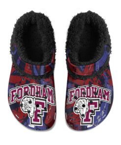 Fordham Rams Fuzzy Slippers Clog