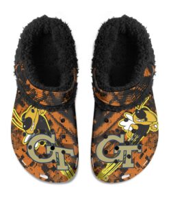 Georgia Tech Yellow Jackets Fuzzy Slippers Clog