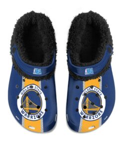 Golden State Warriors Fuzzy Slippers Clog