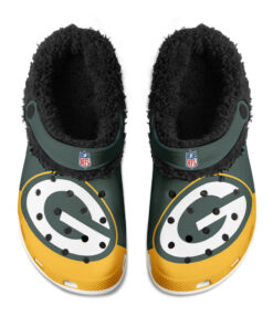 Green Bay Packers Fuzzy Slippers Clog