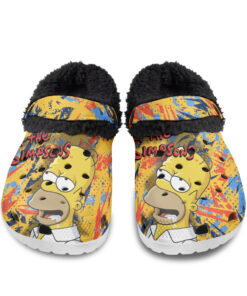 Homer Simpson Fuzzy Slippers Clog