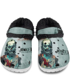 Joker 2019 Movie Fuzzy Slippers Clog