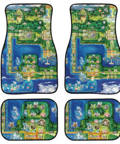 Kanto Region Map Car Floor Mats