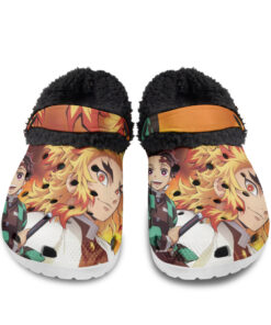 Kyojuro Rengoku and Tanjiro Kamado Fuzzy Slippers Clog