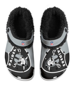 Las Vegas Raiders Fuzzy Slippers Clog