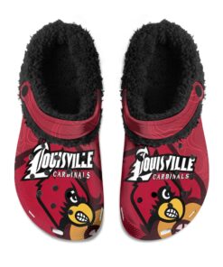 Louisville Cardinals Fuzzy Slippers Clog