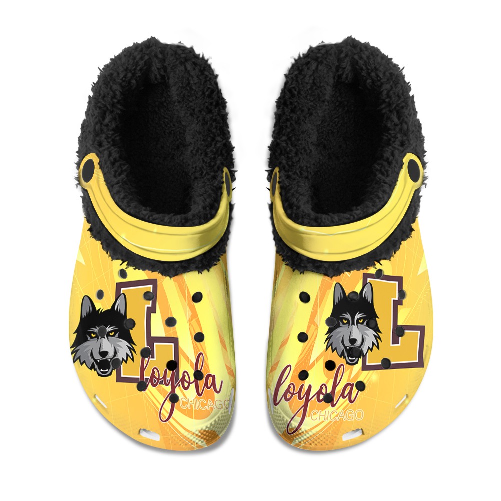 La Salle Explorers Fuzzy Slippers Clog