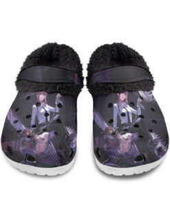 Makima x Denji HD Chainsaw Man Fuzzy Slippers Clog