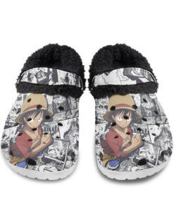 Manga Monkey Luffy One Piece Fuzzy Slippers Clog