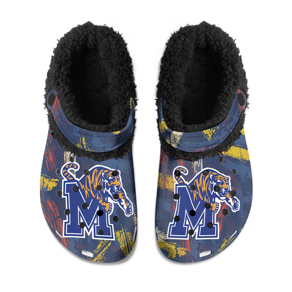 Navy Midshipmen Fuzzy Slippers Clog