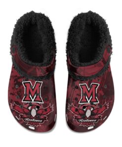 Miami (OH) RedHawks Fuzzy Slippers Clog