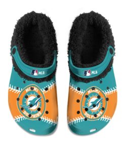 Miami Dolphins Fuzzy Slippers Clog