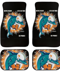 Miami Dolphins We_re Ready Car Floor Mats