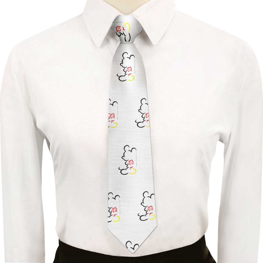 Mickey Mouse with Grid Background Cravat