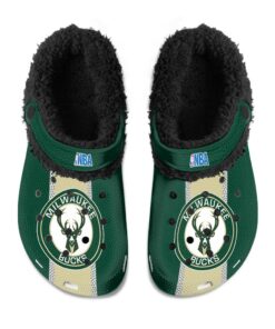 Milwaukee Bucks Fuzzy Slippers Clog