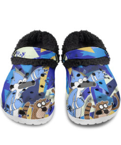 Mordecai Rigby Fuzzy Slippers Clog