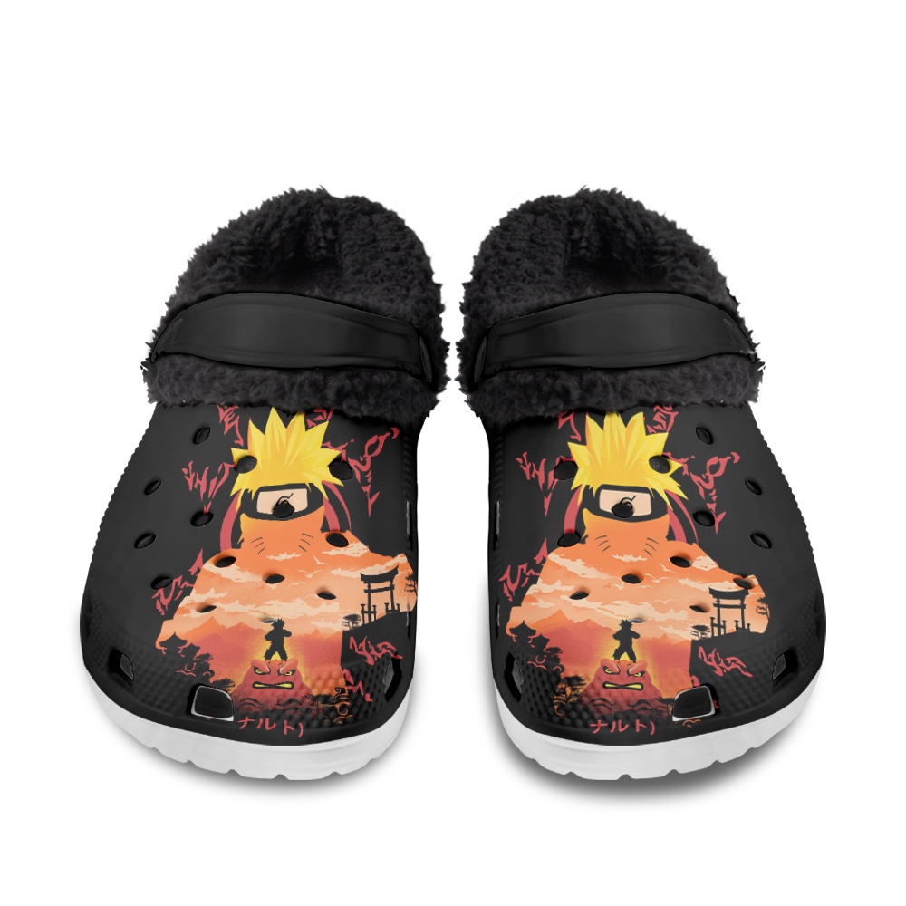 One Piece Artwork Fuzzy Slippers Clog