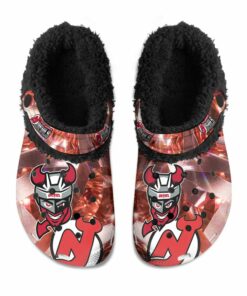 New Jersey Devils Fuzzy Slippers Clog