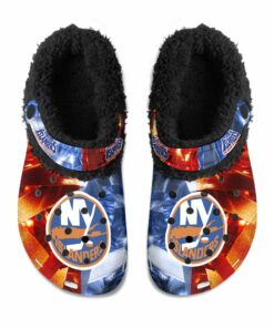 New York Islanders Fuzzy Slippers Clog