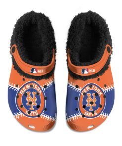 New York Mets Fuzzy Slippers Clog