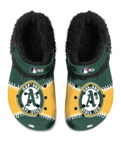 Oakland Athletics Fuzzy Slippers Clog