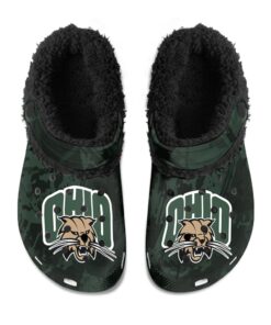 Ohio Bobcats Fuzzy Slippers Clog