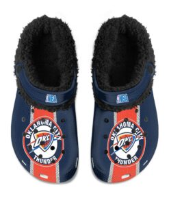 Oklahoma City Thunder Fuzzy Slippers Clog