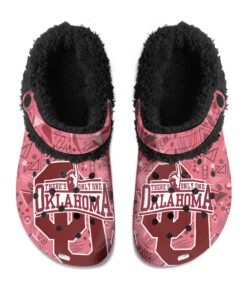 Oklahoma Sooners Fuzzy Slippers Clog