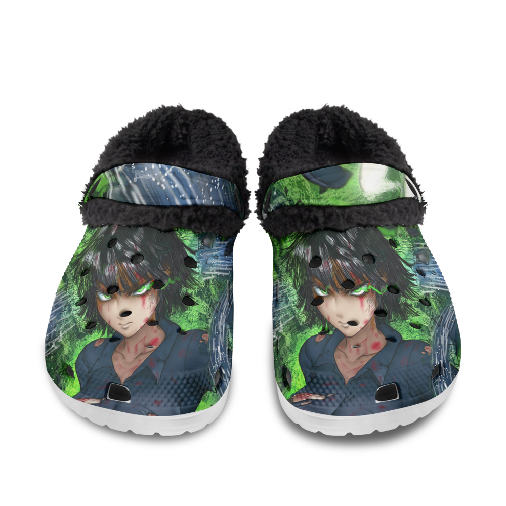 Kyojuro Rengoku and Tanjiro Kamado Fuzzy Slippers Clog