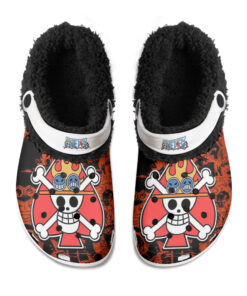 One Piece Ace Fuzzy Slippers Clog