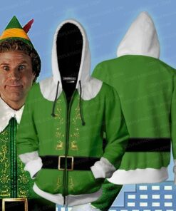 Elf 2003 Buddy Hoodie Cosplay Jacket Zip Up