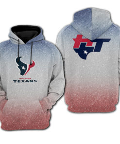 Houston Texans Women’s All Over Print Hoodie – USA Size Model