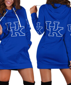 Kentucky Wildcats Women’s All Over Print Hoodie Mini Dress – Model H27