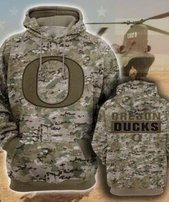 Oregon Ducks Camo Pattern 3d Printed Hoodie 3d