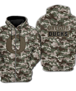 Oregon Ducks Camo Pattern 3d Printed Hoodie 3d