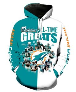 Miami Dolphins All Time Greats NEW Full All Over Print K1214 Hoodie