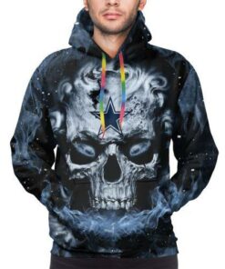 3D Skull Cowboys Hoodies For Men Pullover Sweatshirt