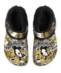 Pittsburgh Penguins Fuzzy Slippers Clog