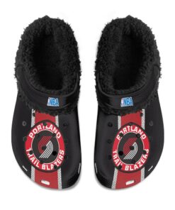 Portland Trail Blazers Fuzzy Slippers Clog