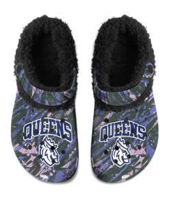 Queens University Royals Fuzzy Slippers Clog