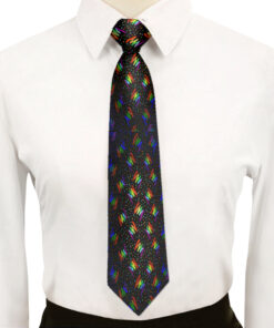 Rainbows Pixel Pattern Cravat