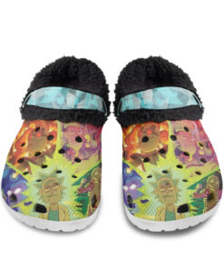 Rick and Morty fan artwork Fuzzy Slippers Clog