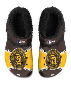 San Diego Padres Fuzzy Slippers Clog