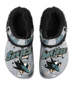 San Jose Sharks Fuzzy Slippers Clog