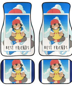 Satoshi (ash ketchum) and Pikachu Car Floor Mats