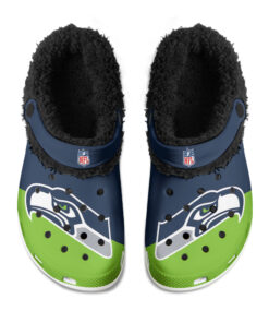 Seattle Seahawks Fuzzy Slippers Clog