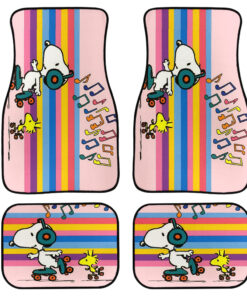 Snoopy Across The Rainbow Car Floor Mats