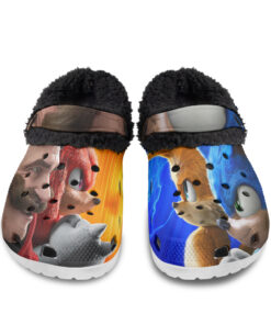 Sonic The Hedgehog 2 Fuzzy Slippers Clog