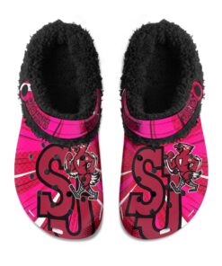 St. John_s Red Storm Fuzzy Slippers Clog