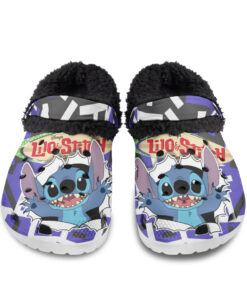 Stitch breaks the wall Fuzzy Slippers Clog